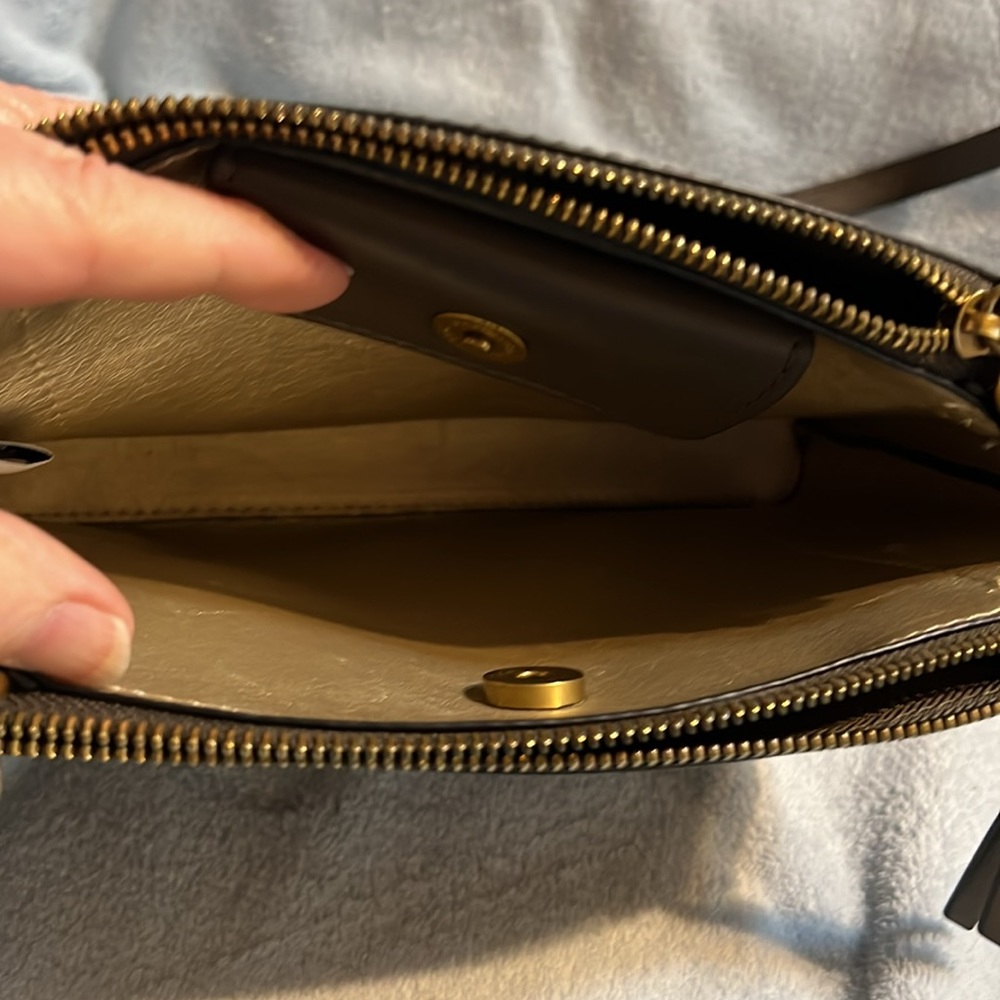 Nine West Purse Brown Leather 10x8x2 - Picture 5 of 5